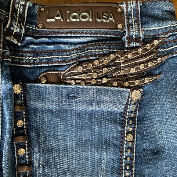 LA IDOL with LOTS of Rhinestones. Ladies capris Size 9 - Picture 1 of 12